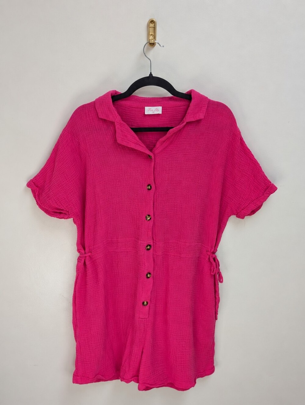 Pink Short Sleeve Romper